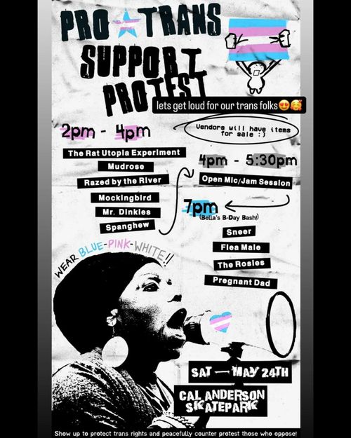 PRO-TRANS SUPPORT PROTEST @CAL AN SKATEPARK